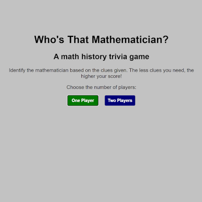 Who's That Mathematician